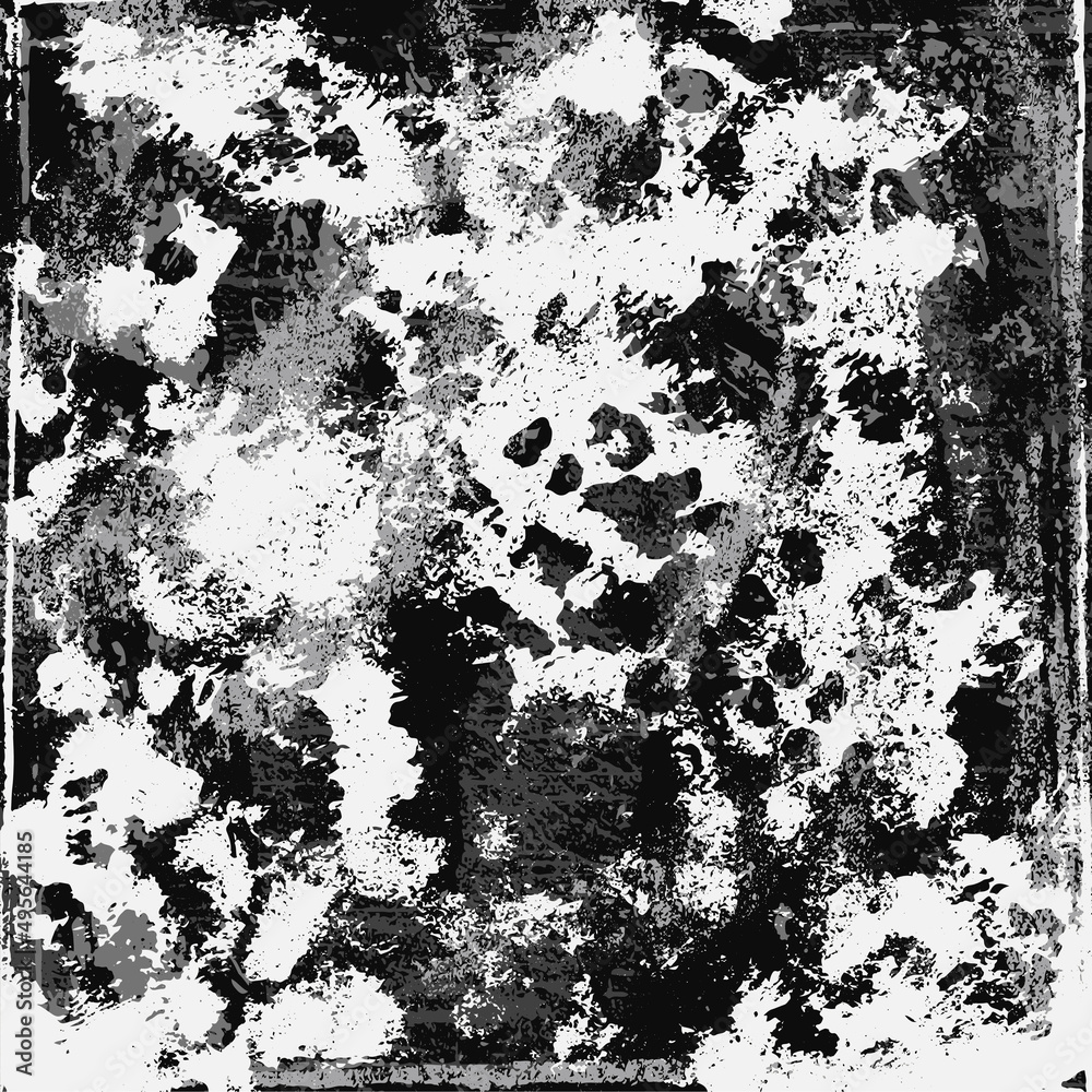 Black and white grunge background. Abstract texture