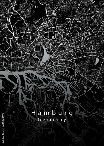 Hamburg Germany City Map