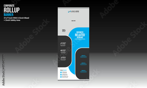 vector roll up banner design