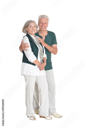 Wallpaper Mural portrait of happy  senior couple embracing  isolated Torontodigital.ca