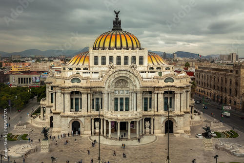 View of Palacio De Bellas Artes in Mexico city .