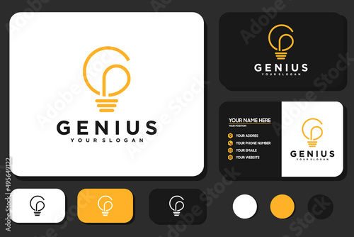 creative initial letter G logo with lights concept, logo reference for your business.