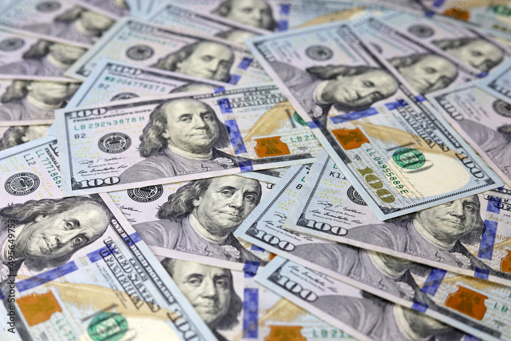 US dollars banknotes, paper currency for background. Concept of american and global economy, exchange rate US dollars banknotes, paper currency for background. Concept of american and global economy, exchange rate
