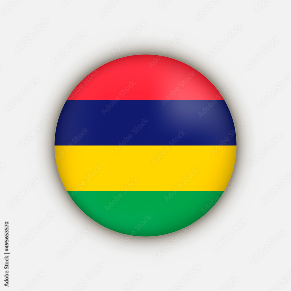 Country Mauritius. Mauritius flag. Vector illustration. Country Mauritius. Mauritius flag. Vector illustration.