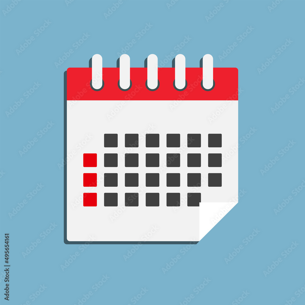 Icon page calendar - schedule, deadline, date, app Icon page calendar - schedule, deadline, date, app