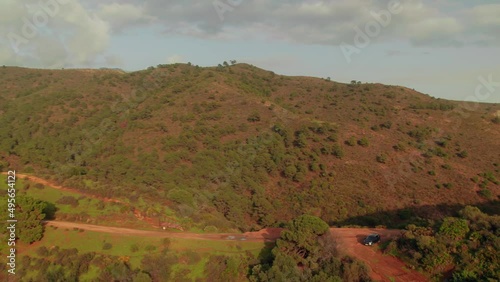 Aerial panoramic view of Sierra de Las Nieves, Andalusia, Spain photo