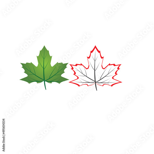 leaf logo vector template symbol design and icon