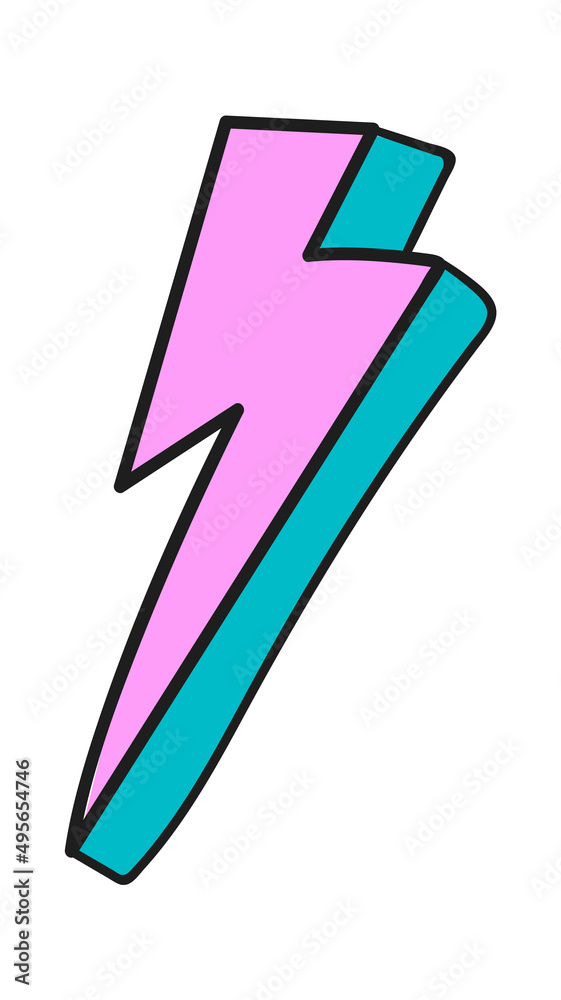 Purple Lightning Icon. Vector illustration Purple Lightning Icon. Vector illustration