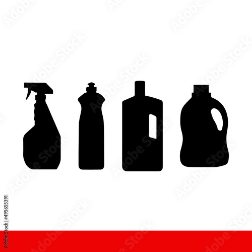 detergent vector icons, for kitchen and bathroom