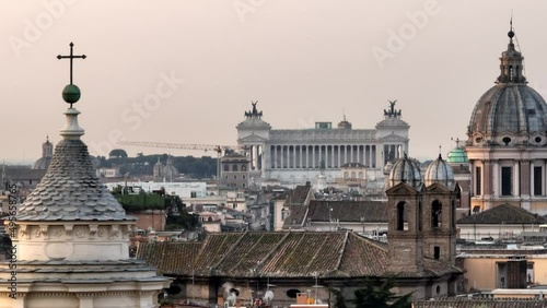 I tetti di Roma, Italia.
Primopiano con zoom del centro di Roma. photo