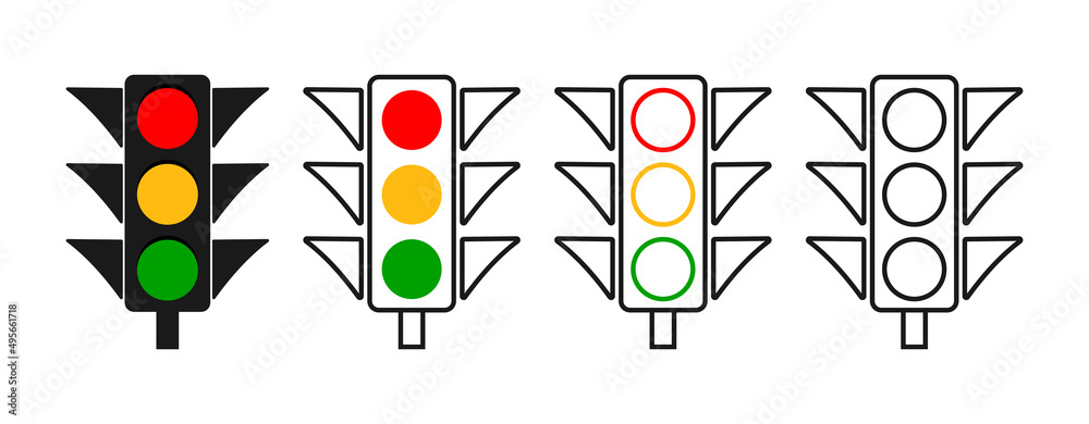 Red Stop And Green Go Round Road Signs Set Stock Illustration - Download  Image Now - Green Light - Stoplight, Stop Sign, Icon Symbol - iStock