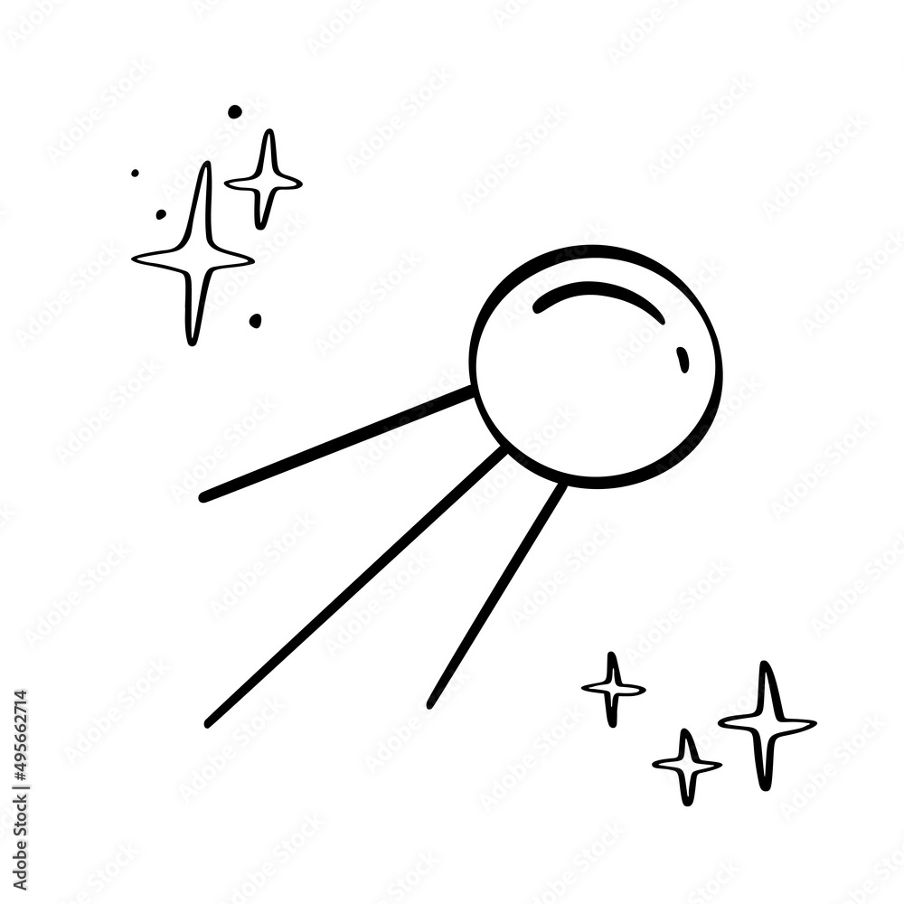 Hand drawn satellite. Vector illustration EPS10 Hand drawn satellite. Vector illustration EPS10