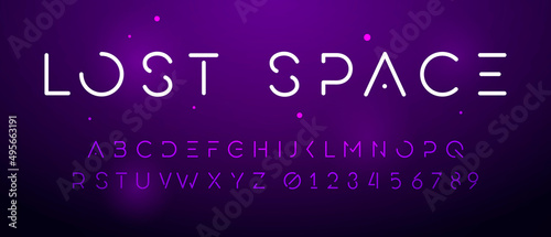 Minimal Future Space Typography With Numbers