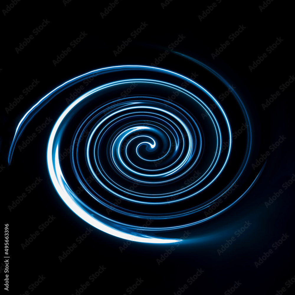 abstract blue spiral on black background abstract blue spiral on black background