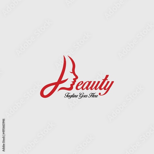 Beauty salon logo design template. Vector illustration