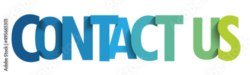 CONTACT US colorful vector typography banner