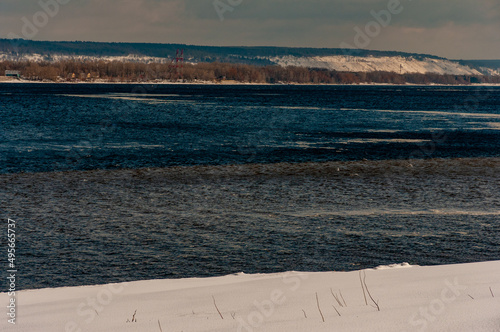 The Zhigulyov Mountains and the Volga River on a spring day! photo