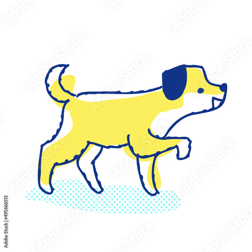 歩いている犬