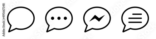 Bubble message. Chat message set icon, Vector illustration
