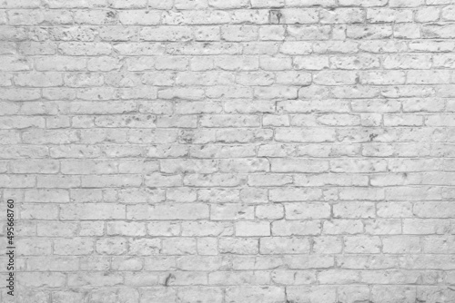 Grunge white painted brick wall background