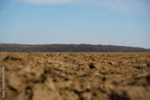 arable land. drought in the spring of 2022 in Baragan, Romania.