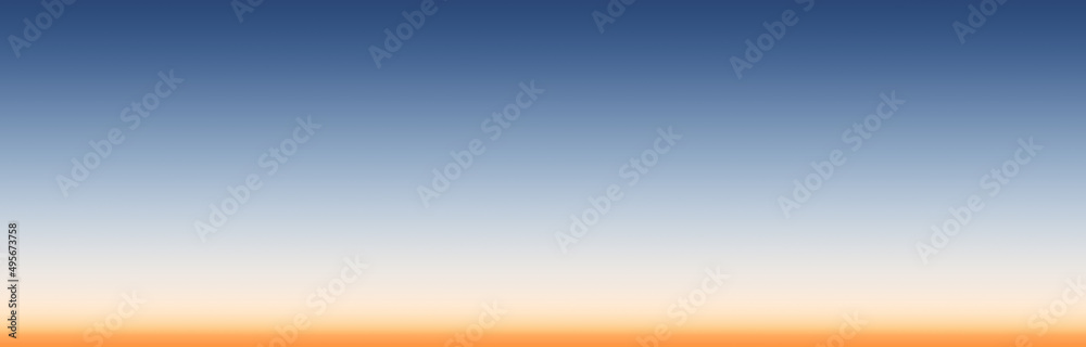 Obraz premium Clear blue sky in morning with bright sunrise panorama