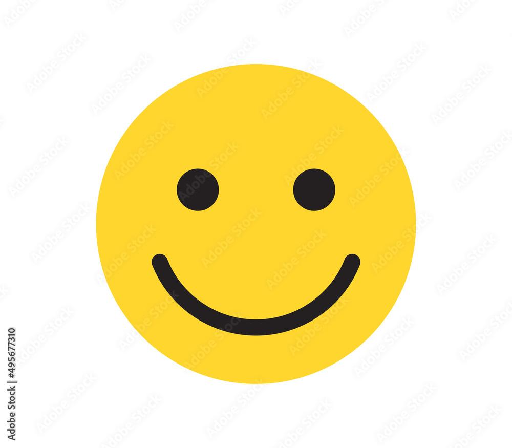 Simple expressions and yellow cartoon smile flat illustration.
Simple expressions and yellow cartoon smile flat illustration.