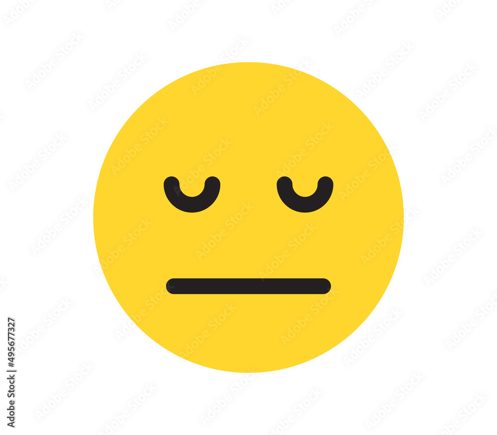 Simple expressions and yellow cartoon smile flat illustration.
Simple expressions and yellow cartoon smile flat illustration.