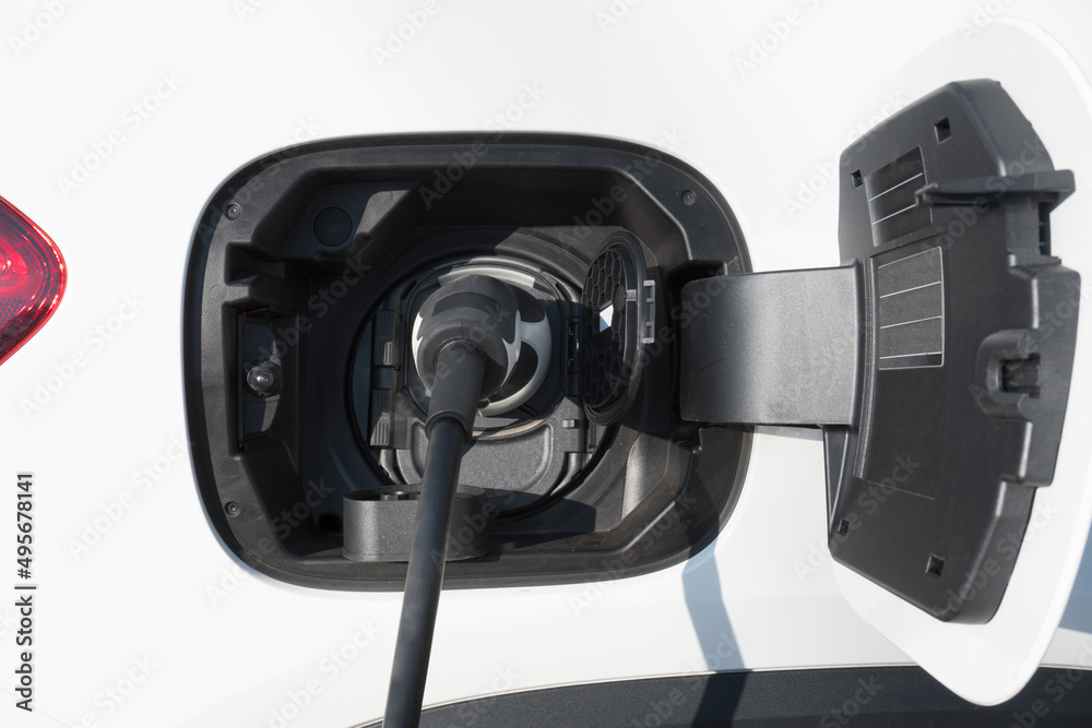 connected socket cable electric car charging battery