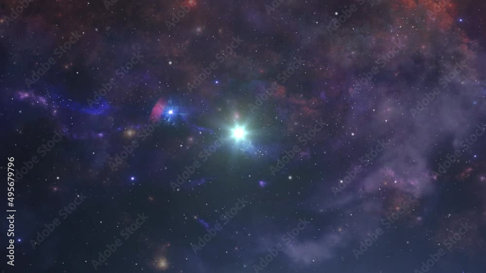 Deep space, stars scattered among nebula clouds in the universe Deep space, stars scattered among nebula clouds in the universe