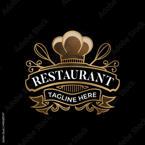 Vintage restaurant logo and badge template