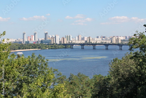 Ukraine: beautiful Kyiv before the war Stop the war Safe Kyiv Help Ukraine Peaceful sky © Vladyslava
