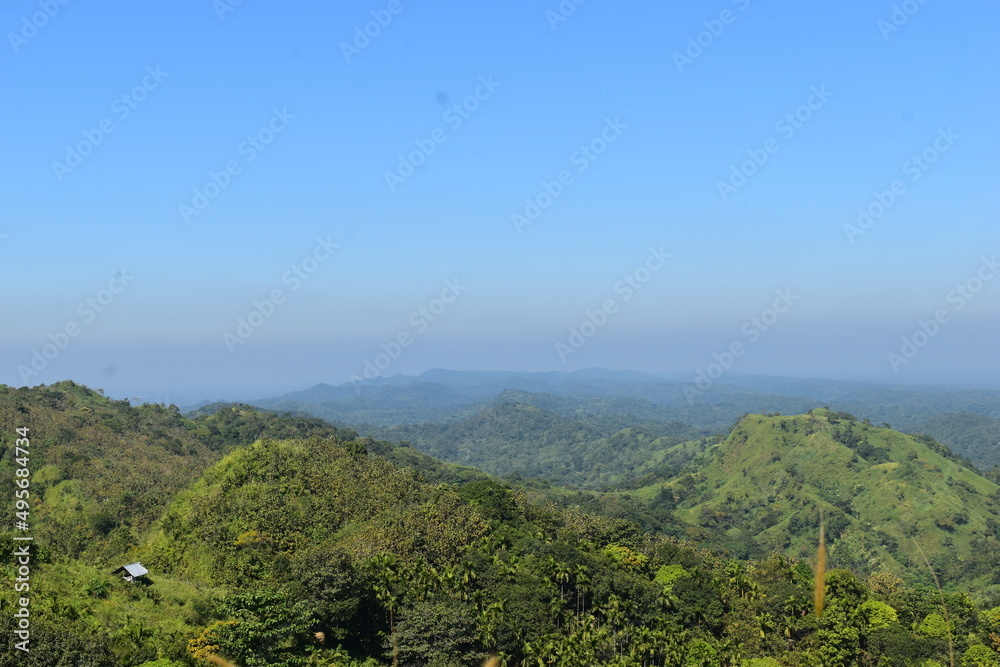 view from the mountain in bangladesh