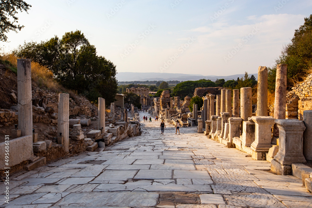 Ancient ruins of Ephesus Archaeological Museum, Izmir, Turkey 