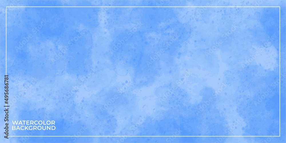 blue abstract watercolor background vector