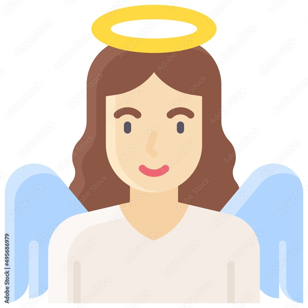Angel icon, Holy week related vector illustration Angel icon, Holy week related vector illustration