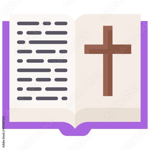 Bible icon, Holy week related vector illustration