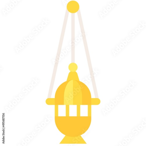 Censer icon, Holy week related vector illustration