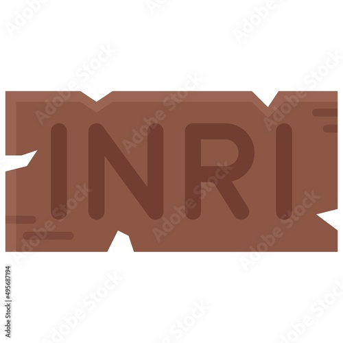 INRI sign icon, Holy week related vector illustration photo