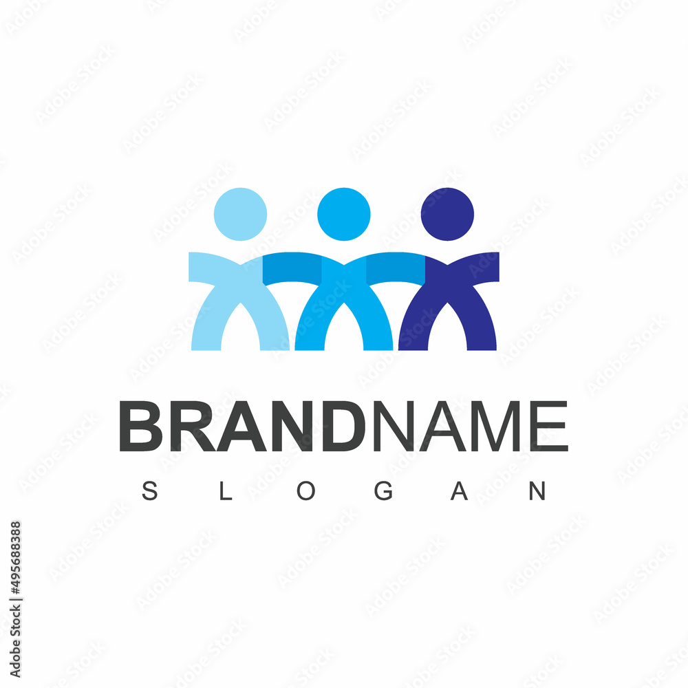 People Logo Vector In Isolated White Background People Logo Vector In Isolated White Background