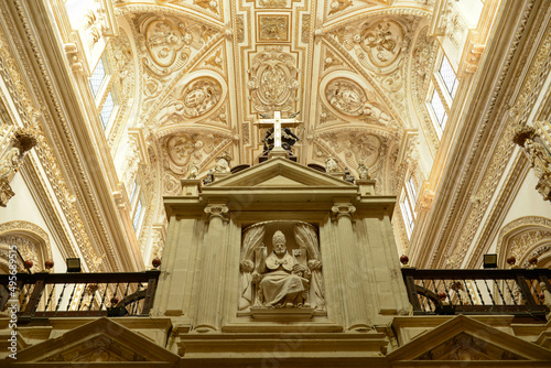 Interiors of the cathedral at Cordova on Andalusia  Spain