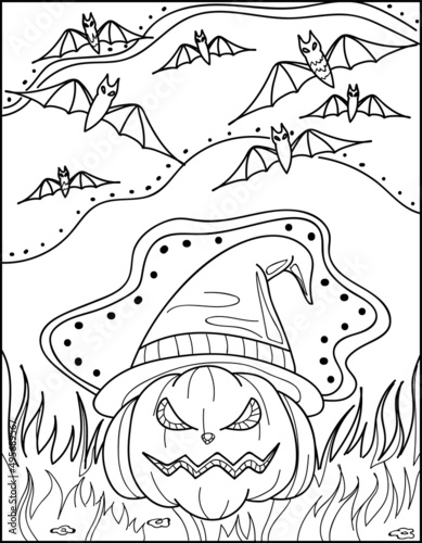 Halloween coloring pages for adults