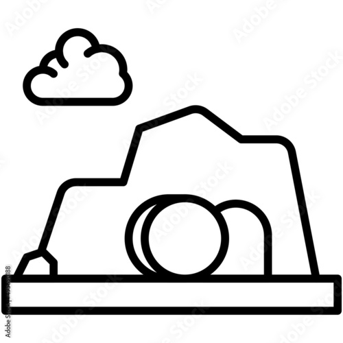 Tomb icon, Holy week related vector illustration