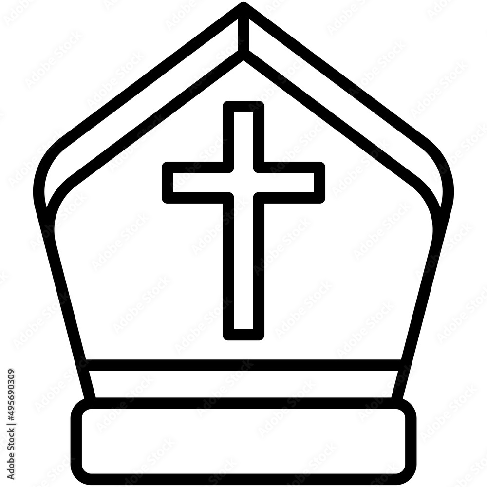 Mitre icon, Holy week related vector illustration Mitre icon, Holy week related vector illustration