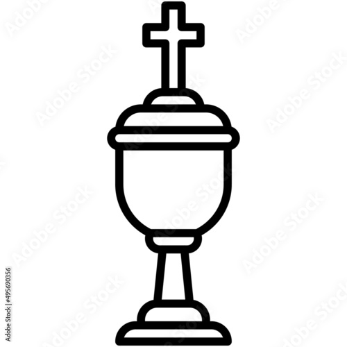 Holy Grail icon, Holy week related vector illustration