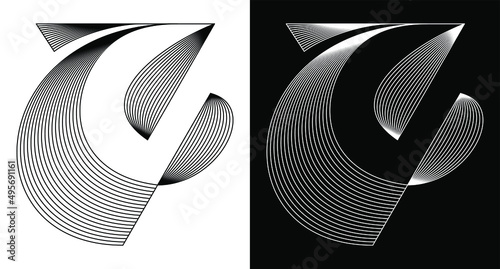 elegant letter C monogram letter logo