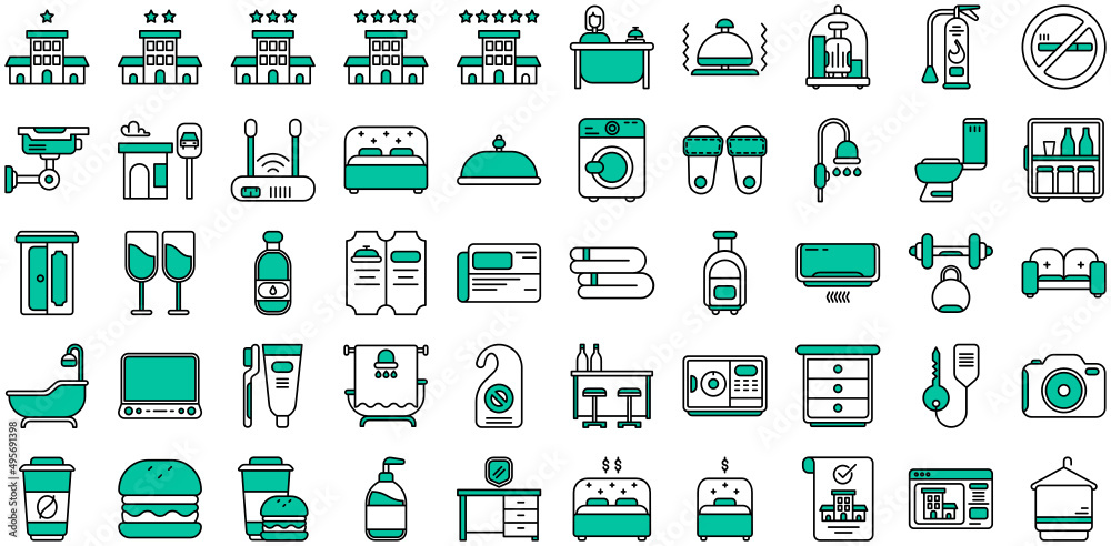 icon set of hotel icon set of hotel