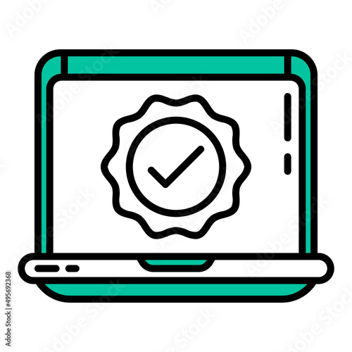 laptop and check verified