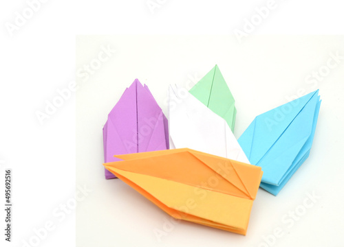 Group Of Origami Birds
