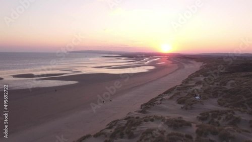 Camber Sands Sunset Drone